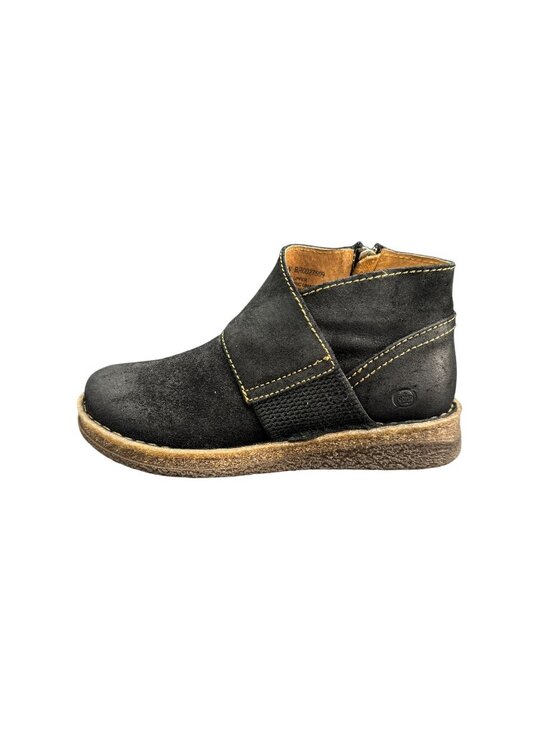 Born Shoes - Born Tora Women's Ankle Boots Black Suede Side Zip Booties, Size 6 NWOB